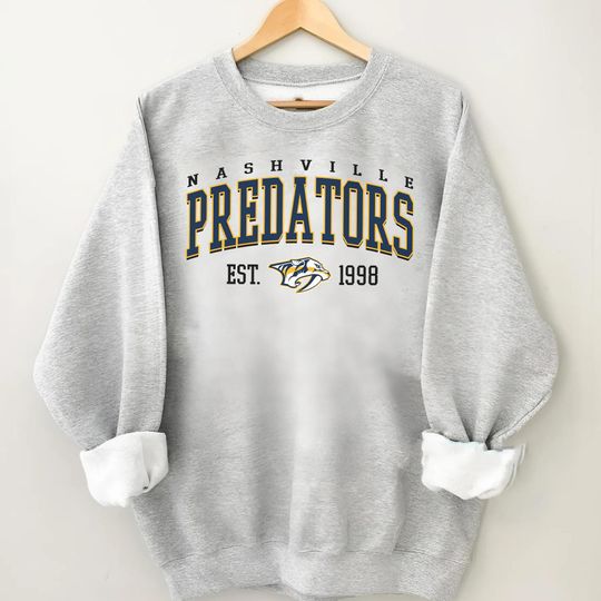 Discover Nashville Predator, Vintage Nashville Predator Sweatshirt \ Shirt, Predators Sweater, Predator Shirt, Hockey Fan, Retro Nashville Ice Hockey