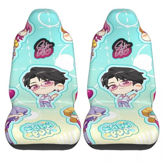 Discover Saja Boys Cartoon Car Seat Covers 2pcs  Polyester Interior Auto Seat Covers