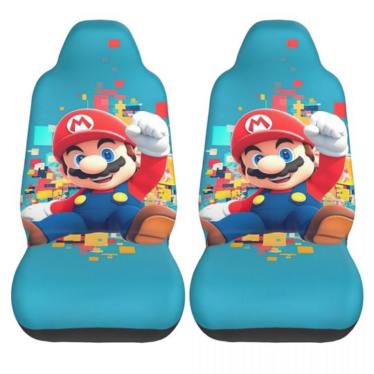 Discover Super Mario Bros Cartoon Car Seat Covers