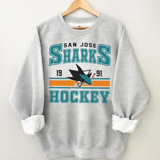 Discover Vintage San Jose Shark Sweatshirt, Sweatshirt for Hockey Fans