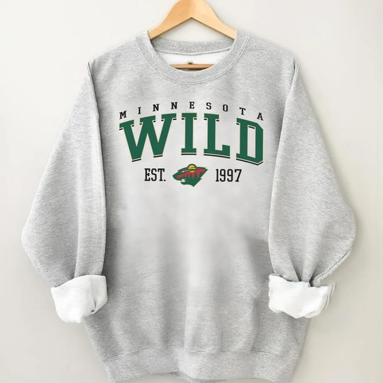 Discover Vintage Minnesota Wil Sweatshirt, Sweatshirt for Hockey Fans