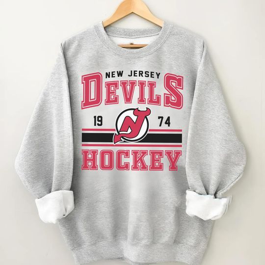 Discover Vintage New Jersey Devil Sweatshirt, Sweatshirt for Hockey Fans