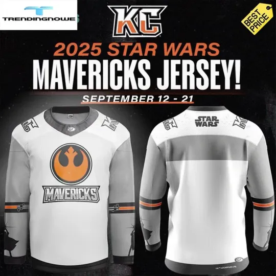 Discover FREESHIP! Kansas Mavericks Star Wa.rs 2025 Hockey Shirt Apparel Reprint