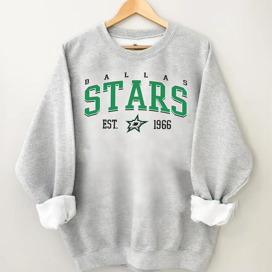 Discover Vintage Dallas Star Sweatshirt, Sweatshirt for Hockey Fans