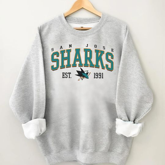 Discover Vintage San Jose Shark Sweatshirt, Sweatshirt for Hockey Fans