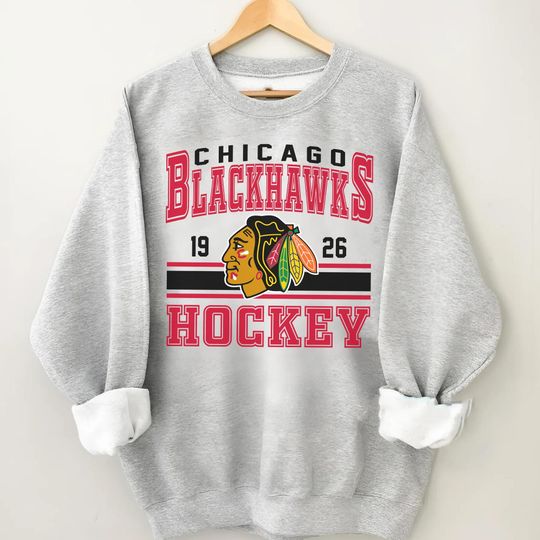 Discover Chicago Blackhawk, Vintage Chicago Blackhawk Sweatshirt \ T-Shirt, Blackhawks Sweater, Blackhawk Shirt, Hockey Fan, Retro Chicago Ice Hockey