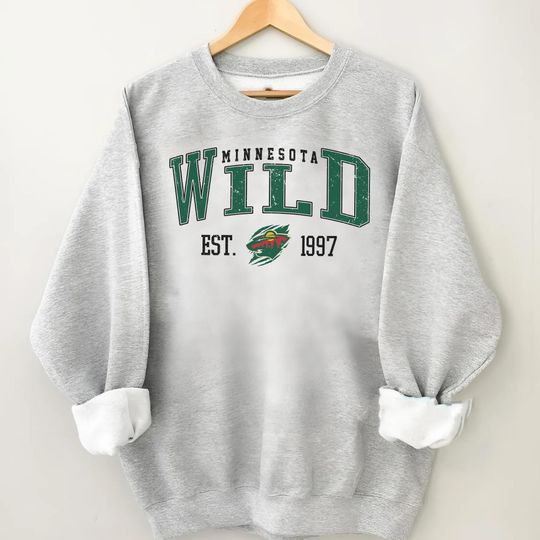 Discover Minnesota Wil, Vintage Minnesota Wil Sweatshirt \ T-Shirt, Wild Sweater, Wild T-Shirt, Hockey Fan Shirt, Retro Minnesota Ice Hockey
