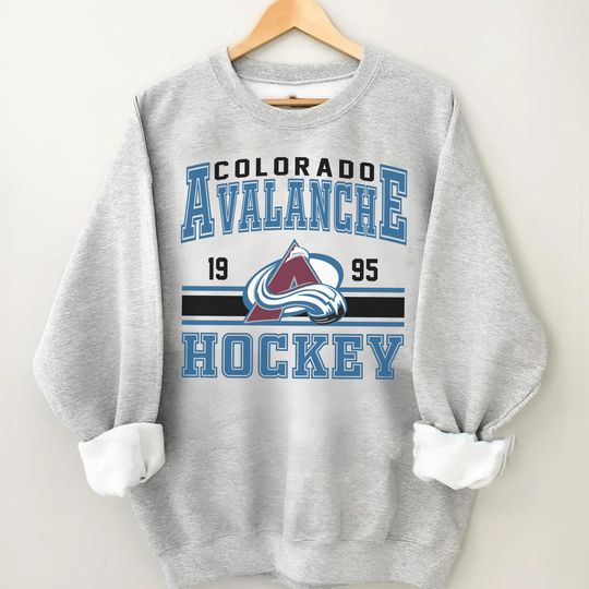 Discover Vintage Colorado Avalanch Sweatshirt, Sweatshirt For Hockey Fan