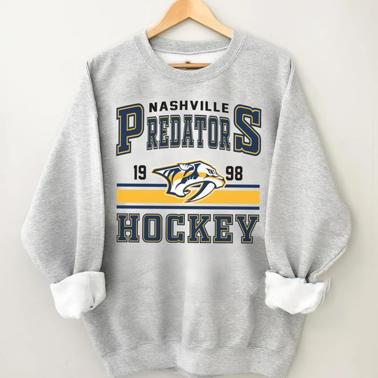 Discover Vintage Nashville Predator Sweatshirt, Sweatshirt For Hockey Fan