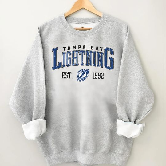 Discover Vintage Tampa Bay Lightning Sweatshirt, Sweatshirt For Hockey Fan