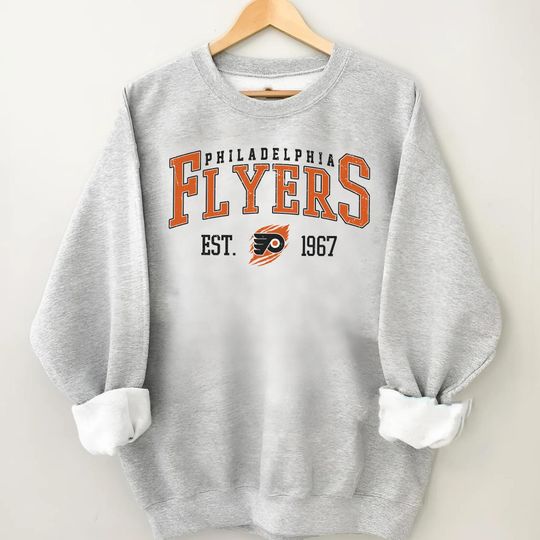 Discover Vintage Philadelphia Flyer Sweatshirt, Sweatshirt For Hockey Fan