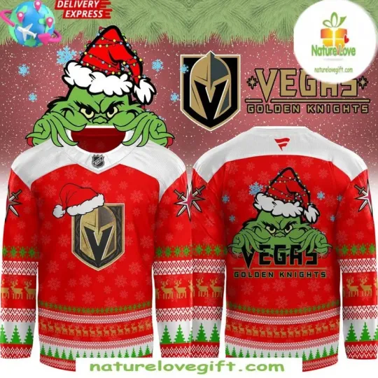 Discover Vegas Golden Knights Christmas Hockey Shirt Gift Reprint