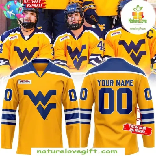Discover West Virginia Mountaineers 2025 Hockey Shirt Men's Reprint