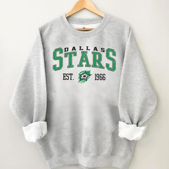 Discover Vintage Dallas Star Sweatshirt, Sweatshirt For Hockey Fan