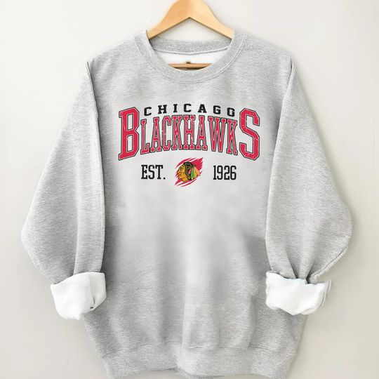 Discover Vintage Chicago Blackhawk Sweatshirt, Sweatshirt For Hockey Fan