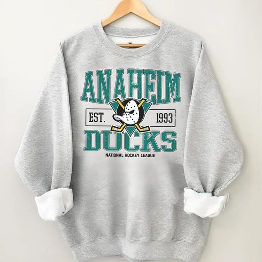 Discover Vintage Anaheim Duck Sweatshirt, Sweatshirt For Hockey Fan