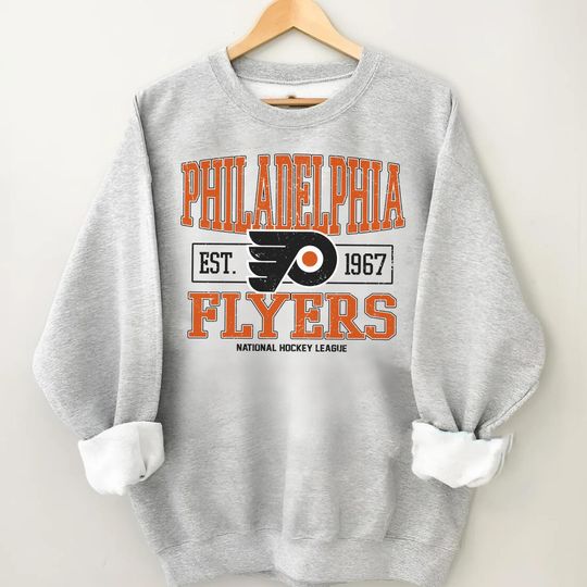 Discover Vintage Philadelphia Flyer Sweatshirt, Sweatshirt For Hockey Fan