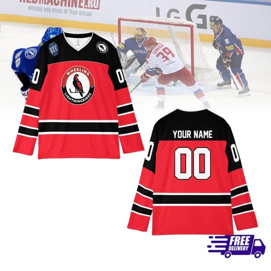 Discover FREESHIP! Wheeling Lightningbirds 2025-26 Hockey Shirt Men's Gear Reprint