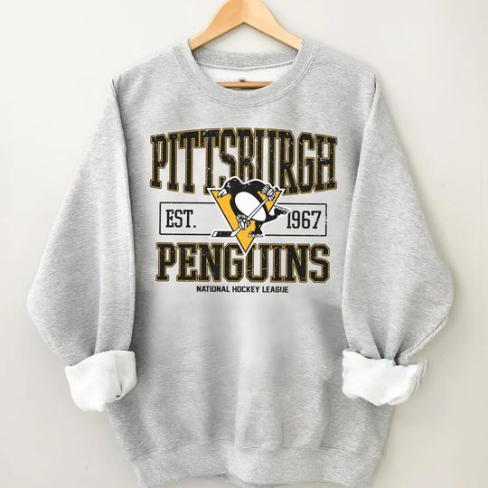Discover Vintage Pittsburgh Penguin Sweatshirt, Sweatshirt For Hockey Fan