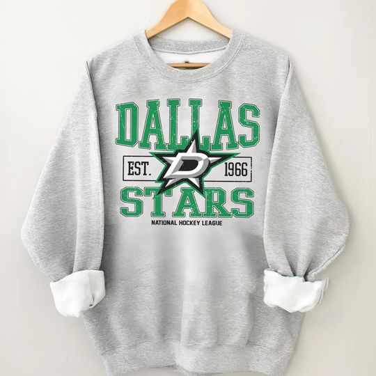 Discover Vintage Dallas Star Sweatshirt, Sweatshirt For Hockey Fan