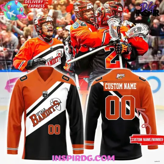 Buffalo Bandits New Uniform 2024-25 Hockey Shirt Reprint