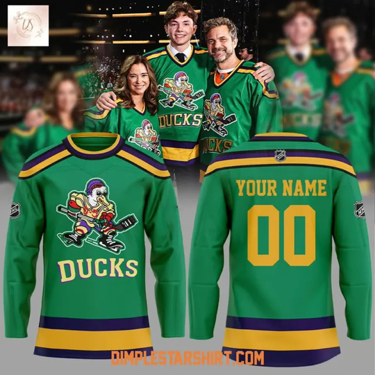Ana Mighty Ducks Movie Hockey Jersey Reprint