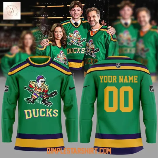 Discover FREESHIP Ana Mighty Ducks Movie Hockey Jersey Reprint