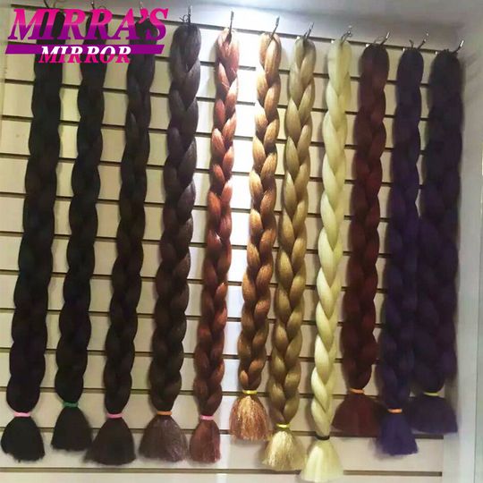 Discover 82 Inch Pure Color Jumbo Braiding Hair Extensions Synthetic Braids Ombre Hair For Box Braid Support Wholesale Mirra’s Mirror