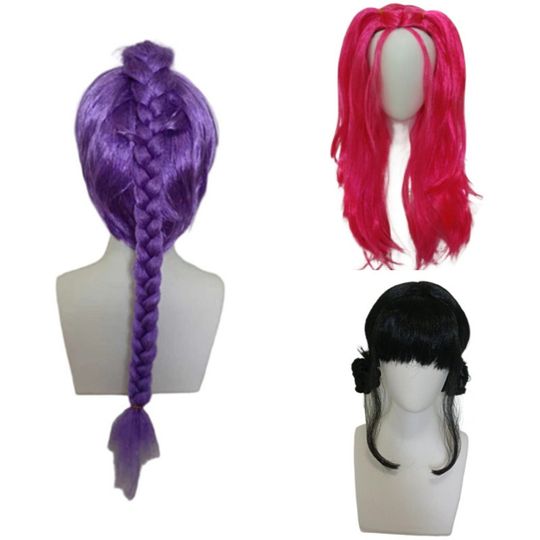 Discover Kid Anime Kpop Demon Hunters Wigs Cosplay for Rumi Mira Zoey Cosplay Wigs WigCap Christmas Halloween Cosplay Costumes Wigs