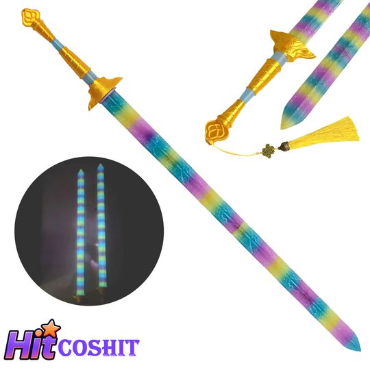 Discover Rumi Sword Hunter Of Devil Cosplay Costume Accessories Lights Colorful Sword Women Roleplay Arms Props Halloween Party Gifts