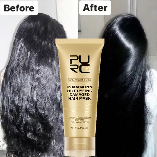 Discover PURC 8 Seconds Hair Mask Smoothing Straightening Keratin Hair Treatment Cream Soft Repair Damaged Frizz Professional Hair Care