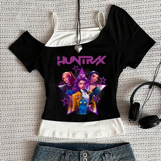 Discover KPop Demon Hunters T Shirts Casual Harajuku Streetwear Japanese Y2k Clothes Rock Punk Sleeveless Tanks Camis