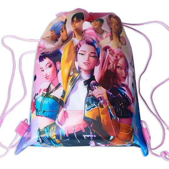 Discover Kpop Demon Hunters Backpack 34*27cm Singer Bags Children's Toy Drawstring Bag Party Favors Kid Birthday Party Supplies Gifts Toy