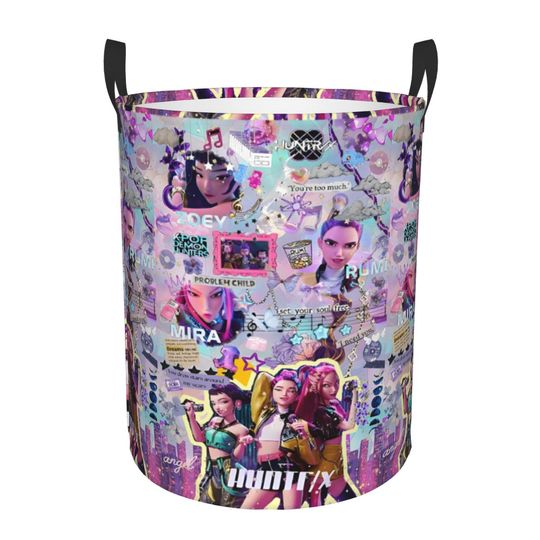 Discover Kpop Demon Hunters Huntrix Clothes Storage Basket Box Organizer Bins for PlayRoom