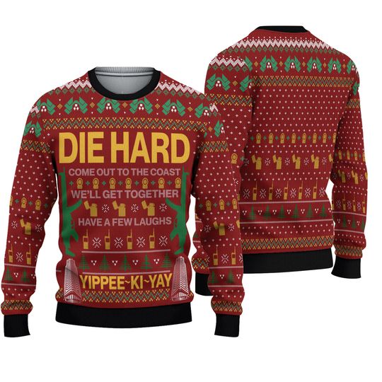 Die Hard Xmas Ugly Sweater | Nakatomi Plaza | Christmas Ugly Sweater