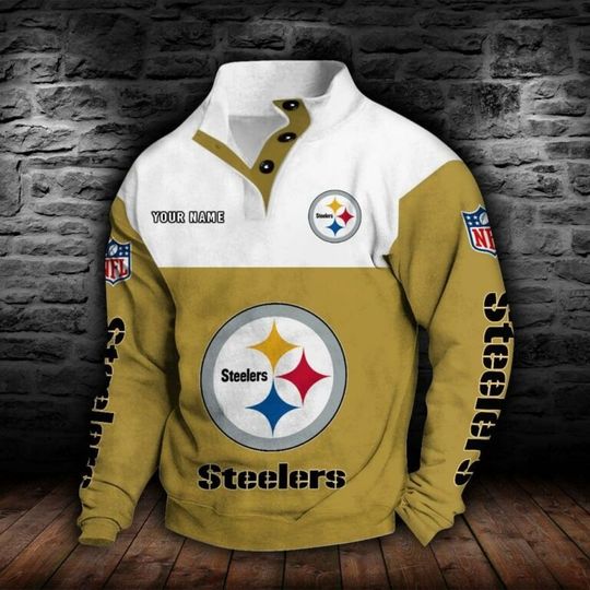 Pittsburgh Steeler Stand Collar Sweatshirts