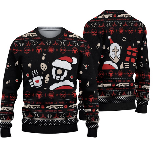 Ultrakill Holiday Ugly Christmas Sweater, Ultrakill Video game Ugly Sweater