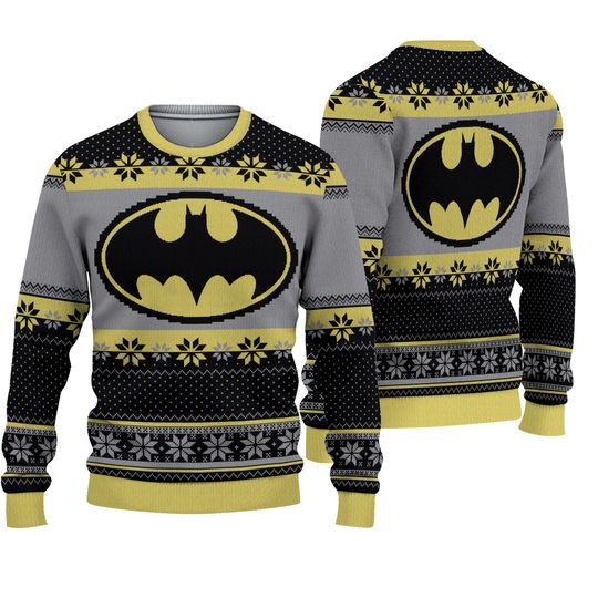 Small (UK) Batman Xmas Christmas jumper / sweater by Numskull / DC / Gotham