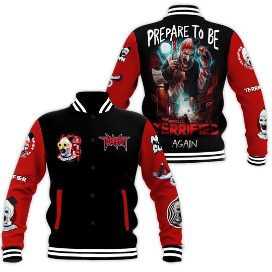 Terrifier 3 Prepare To Be Terrified Again Baseball Jacket
