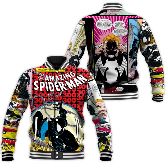 The Amazing Spiderman Comic Book Superhero Love Baseball Jacket