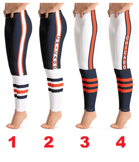 Chicago Football Team Leggings w/city