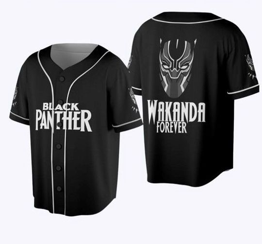 Black Panther Jersey Baseball, Baseball Jersey, Black Panther Shirt, Shirt For Men Youth,Best Gift,Baseball Jersey