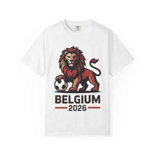 Discover Belgium Lion Soccer 2026 T-Shirt | Football Crest Tee