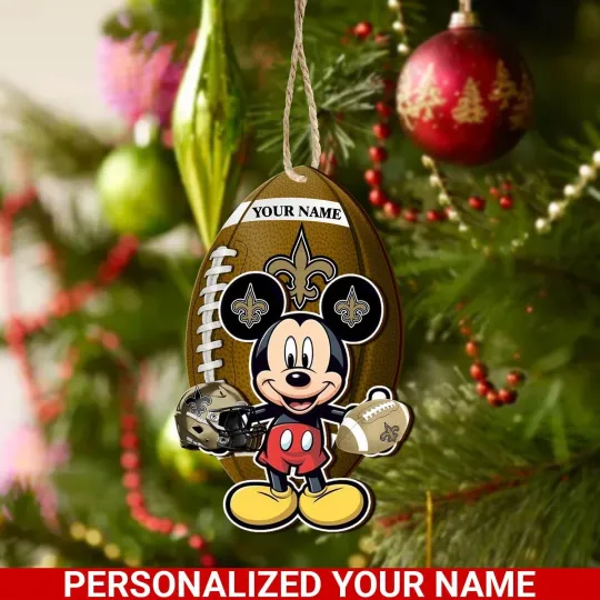 Discover Personalized New Orleans Team Saintss Sport Christmas Ornament, For Football Fan