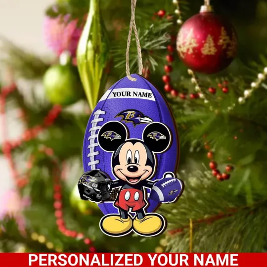 Discover Personalized Baltimore Team Ravenss Sport Christmas Ornament, For Football Fan