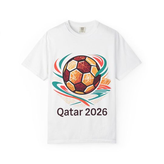 Discover Qatar 2026 Soccer Tee, Garment-Dyed T-Shirt