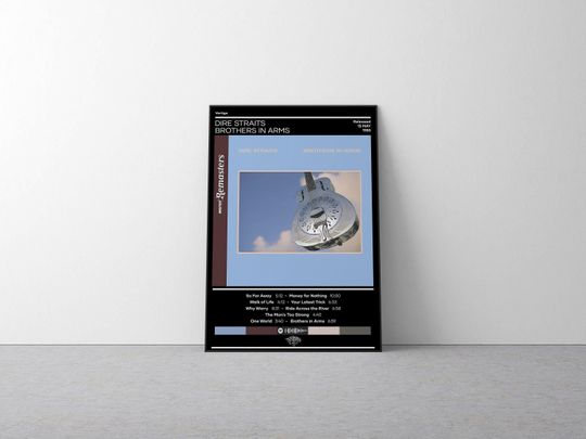 Discover Dire Straits Brothers in Arms Poster Rock Music Wall Decor Vertical Poster