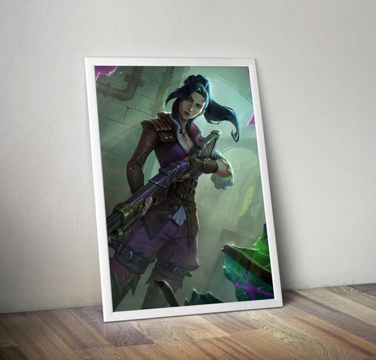 Discover Arcane Caitlyn Vertical Poster | Video Game Wall Decor | Gaming Art Print | Room Decor
