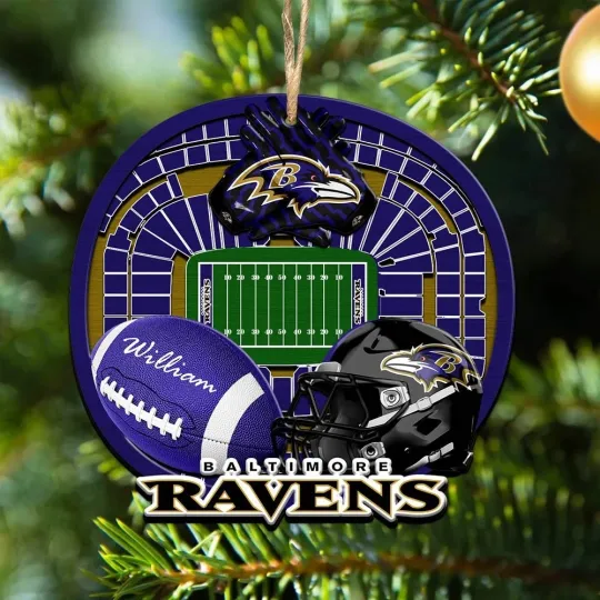 Discover Personalized Baltimore Team Ravenss Sport Stadium Ornament Gift For Fans