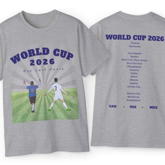World Cup 2026 Messi and Cristiano Shirt, Soccer Fan Shirt, Sports Apparel, Gift for Soccer Fans